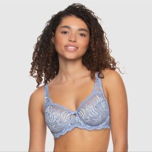 2/$20   Paramour Women's Peridot Unlined Lace Bra
- Periwinkle Blue